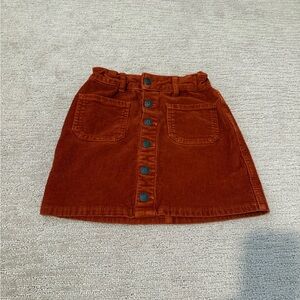 Art Class Rust Button-Down Skirt